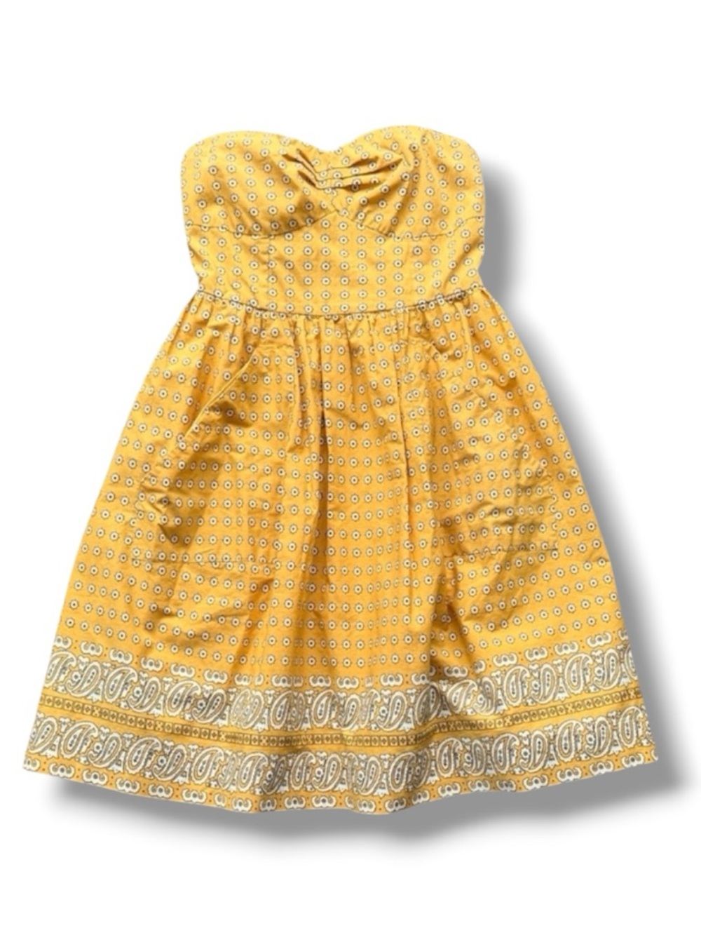 Vintage Anthropologie Girls From Savoy Bandanna Print Strapless Dress Size 4